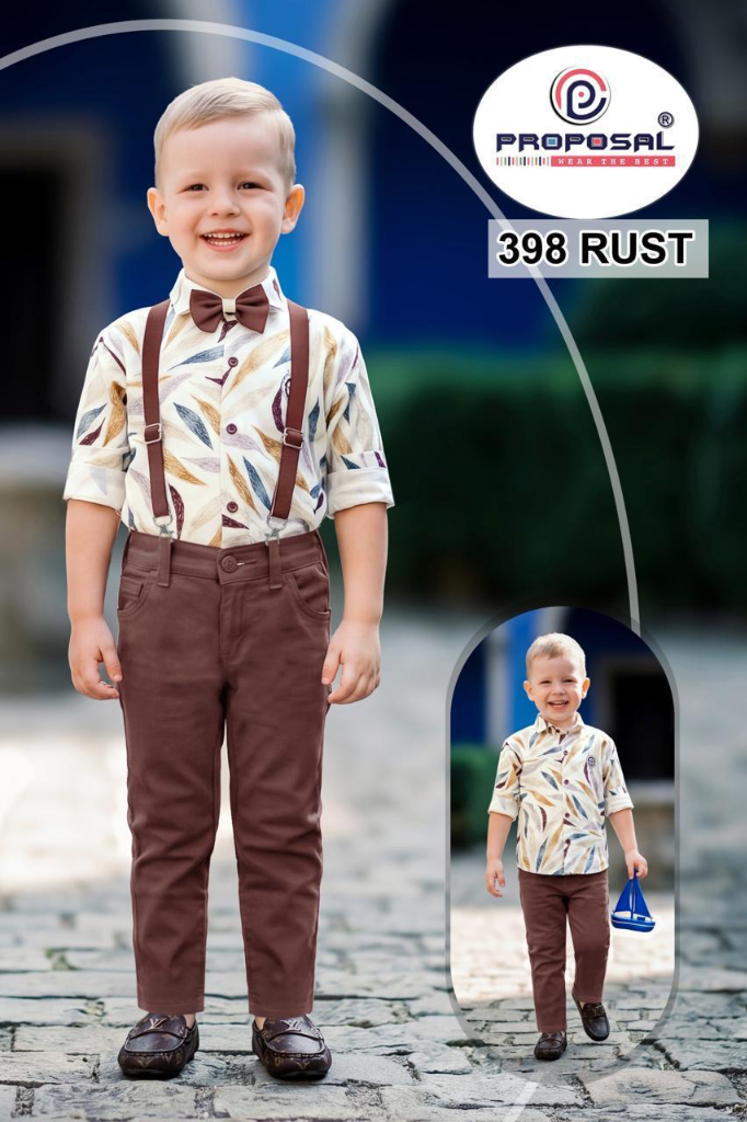 398 Rust Feather Suspender Set