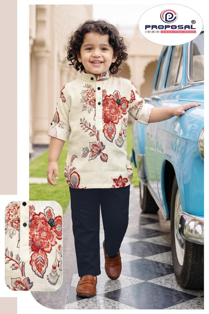 Cream Floral Printed Linen (Coordinate)